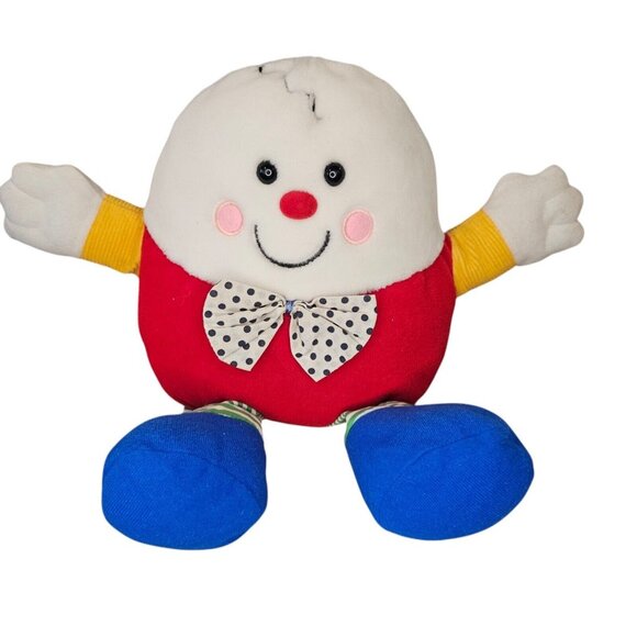 Vintage 1992 Dakin Humpty Dumpty Rattle Plush Stuffed Animal Chimes 9.5" - Picture 1 of 9